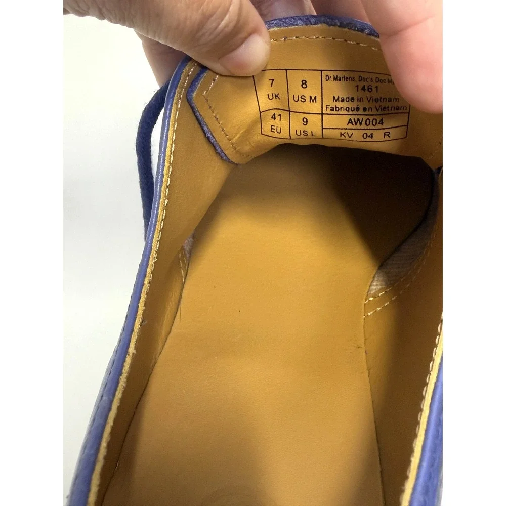 Dr Martens 1461 Hug Me Blueberry Leather Oxford Shoes Mens 8 Womens 9 Rare